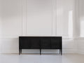 Meuble d'entrée - bois - 150x42x82 cm - brun foncé - contemporain
