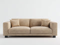 Canapé 2 places en tissu 171x84x78 cm - beige et noir - design moderne pour salon