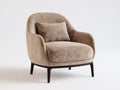 Fauteuil-tissu-bois-94x88x90 cm-beige clair-noir-style contemporain